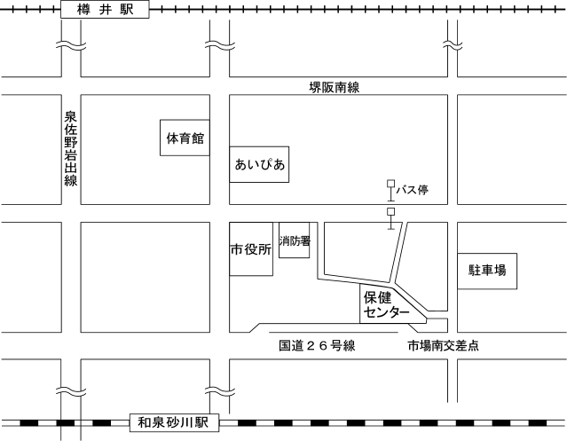 （イラスト）保健センター周辺地図