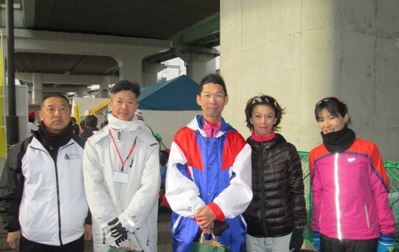 (写真)ゴール後の一枚!!谷本さんは総合6位に入賞されました。