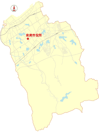 (イラスト)泉南市の地形を表した図