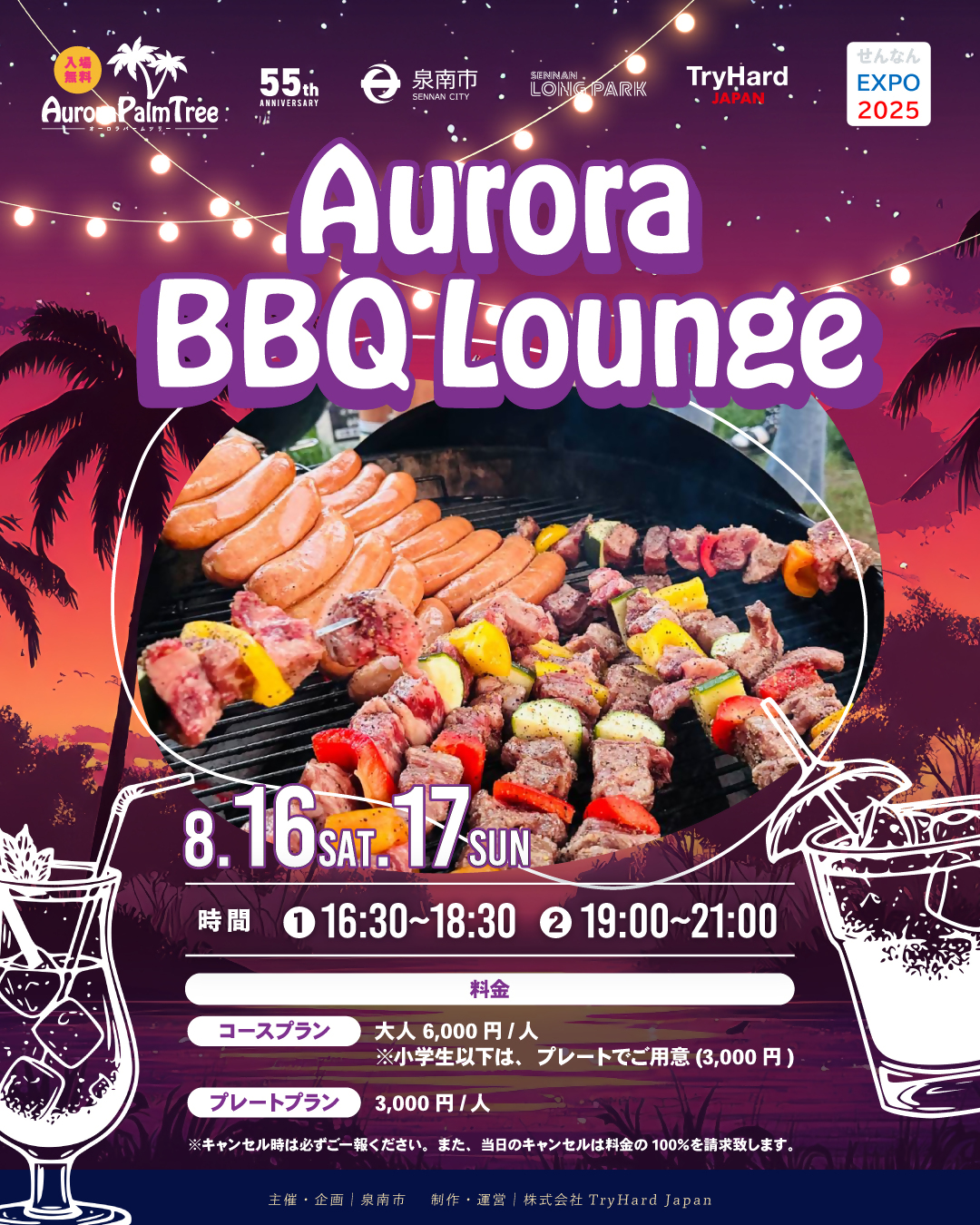 AuroraPalmTreeBBQポスター画像