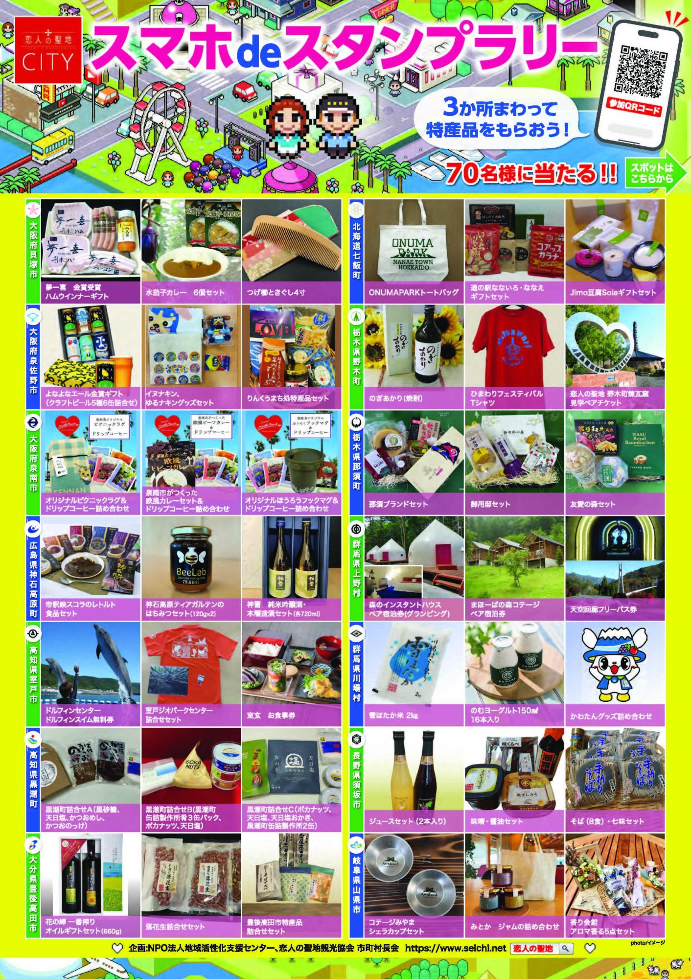 恋人の聖地スタンプラリー2026賞品掲出ポスター