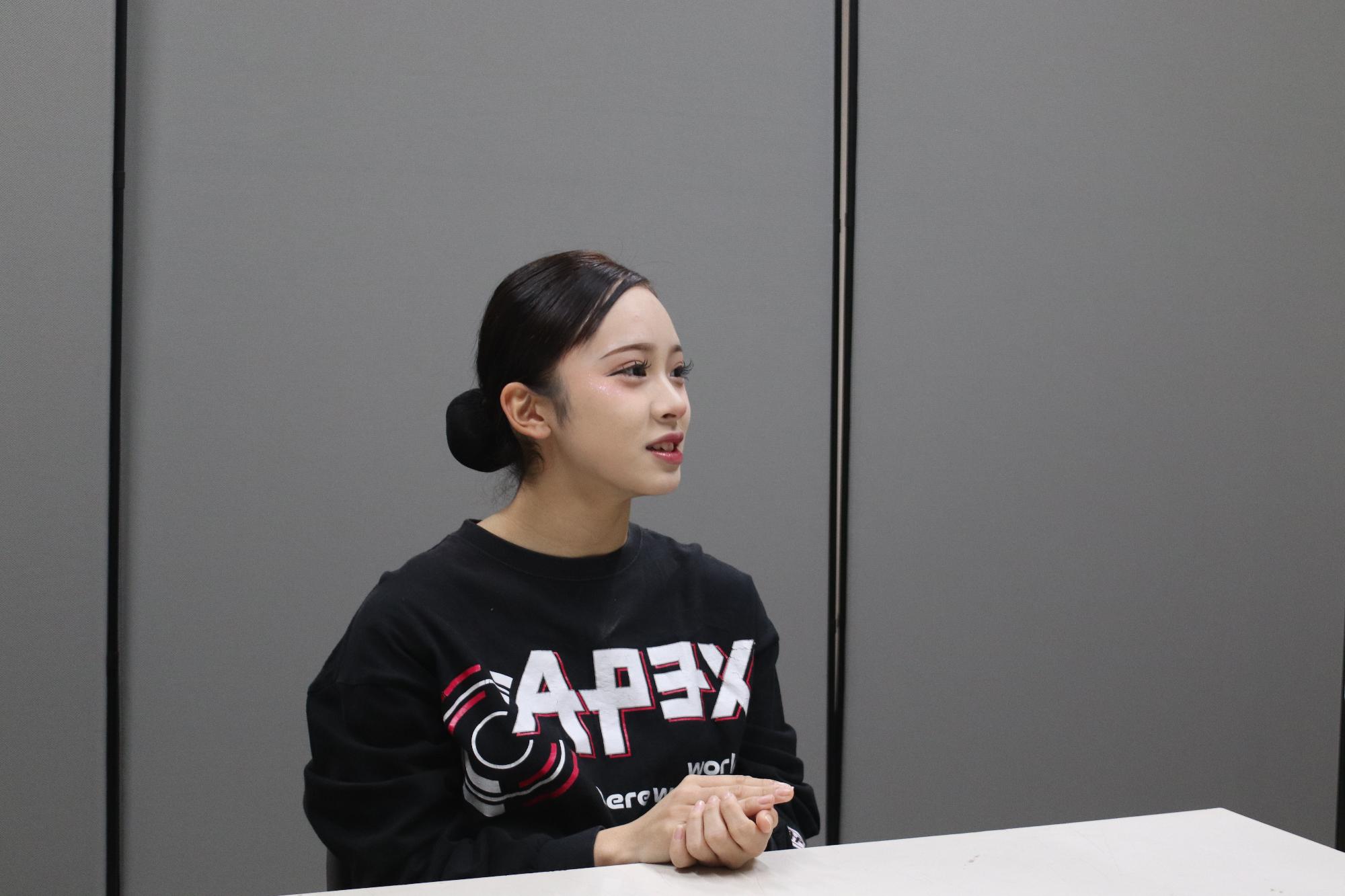 松本彩希さんインタビュー中