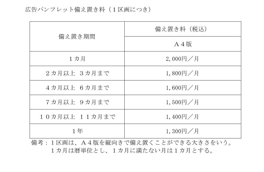 備え置き料