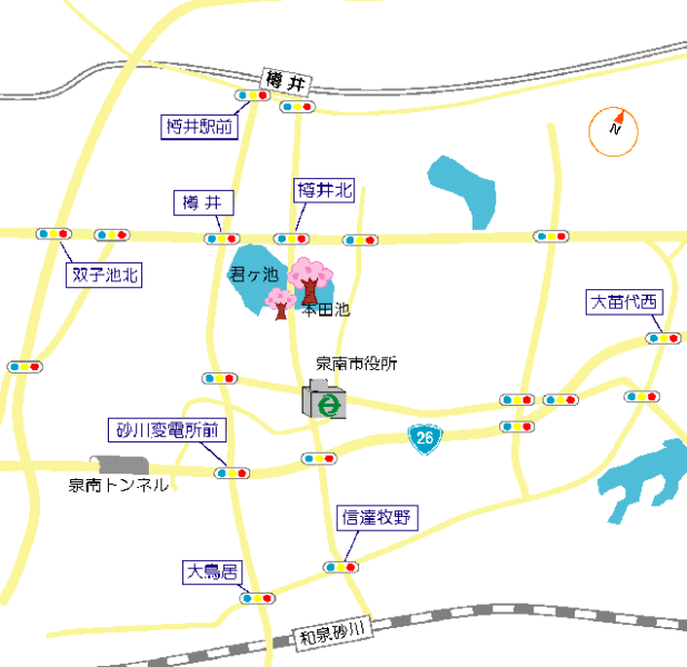（地図）体育館前の桜マップ