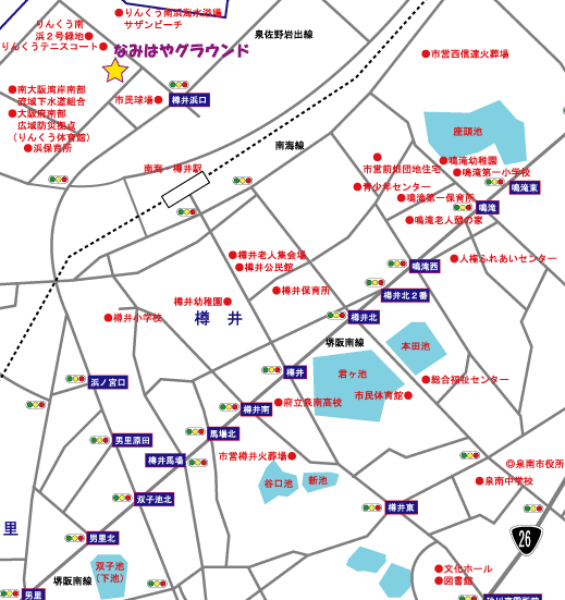 （イラスト）なみはやグラウンド周辺地図