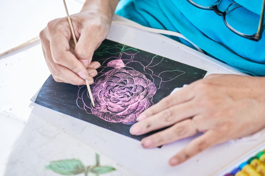 せんなん自然学校＿スクラッチアート体験_レポート1